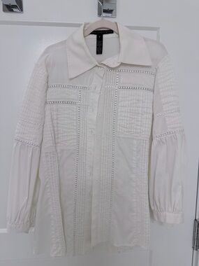 Robert Rodriguez Cream Button-Up Blouse